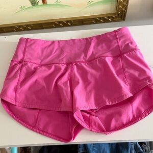lululemon athletica Bright Pink Athletic Shorts